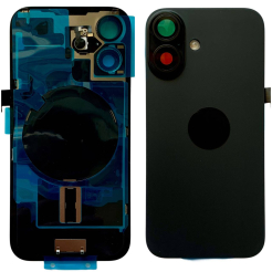 Задняя крышка корпуса iPhone 16 black, со стеклом камеры, MagSafe, NFC, 1:1 Original