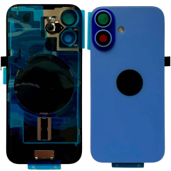 Задняя крышка корпуса iPhone 16 blue, со стеклом камеры, MagSafe, NFC, 1:1 Original