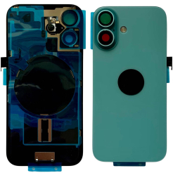 Задняя крышка корпуса iPhone 16 green, со стеклом камеры, MagSafe, NFC, 1:1 Original
