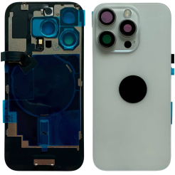 Задняя крышка корпуса iPhone 16 Pro white, со стеклом камеры, MagSafe, NFC, 1:1 Original