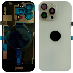Задня кришка корпуса iPhone 16 Pro Max white, зі склом камери, MagSafe, NFC, 1:1 Original
