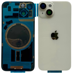 Задняя крышка корпуса iPhone 14 white, со стеклом камеры, MagSafe, 1:1 Original