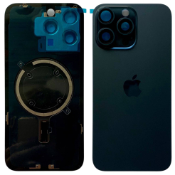 Задняя крышка корпуса iPhone 15 Pro Max blue, со стеклом камеры, MagSafe, 1:1 Original