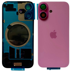 Задняя крышка корпуса iPhone 16 pink, со стеклом камеры, MagSafe, 1:1 Original