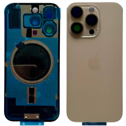 Задняя крышка корпуса iPhone 16 Pro gold, со стеклом камеры, MagSafe, 1:1 Original