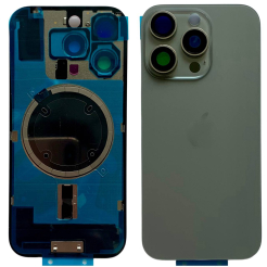 Задняя крышка корпуса iPhone 16 Pro gray, со стеклом камеры, MagSafe, 1:1 Original