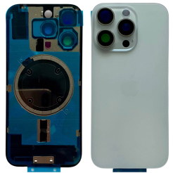 Задняя крышка корпуса iPhone 16 Pro white, со стеклом камеры, MagSafe, 1:1 Original