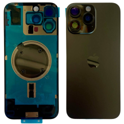 Задня кришка корпуса iPhone 16 Pro Max black, зі склом камери, MagSafe, 1:1 Original