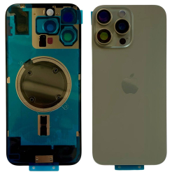 Задня кришка корпуса iPhone 16 Pro Max gray, зі склом камери, MagSafe, 1:1 Original