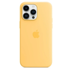 Чехол Silicone Case 1:1 for iPhone 14 with MagSafe animation, sunglow