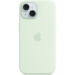 Чехол Silicone Case 1:1 for iPhone 15 Pro Max with MagSafe animation, soft mint