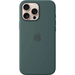 Чехол Silicone Case 1:1 for iPhone 16 Pro Max with MagSafe animation, lake green (с кнопкой камеры)