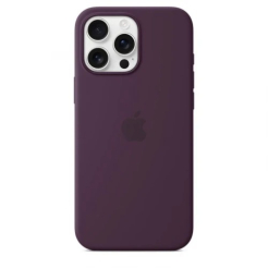 Чехол Silicone Case 1:1 for iPhone 16 Pro Max with MagSafe animation, plum (с кнопкой камеры)