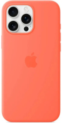 Чехол Silicone Case 1:1 for iPhone 16 Pro with MagSafe animation, tangerine