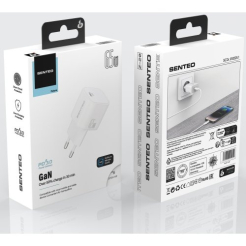 МЗП 1Port SENTEO Z-20 USB-C 3A GaN PD 65W (CE Сертификат) white