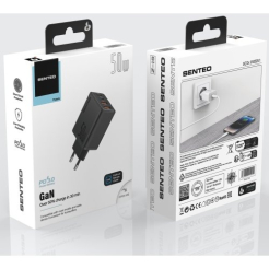 МЗП 4Port SENTEO Z-19 2USB + 2USB-C 3A GaN PD 50W (CE Сертификат) black