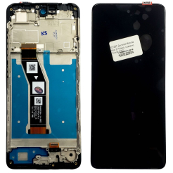 Дисплей Motorola Moto E14 black, с рамкой, Original (PRC)