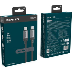 Кабель SENTEO SM-06 nano braided 60W Type-C to Type-C 1m (black)