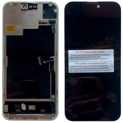 Дисплей iPhone 15 Pro Max black, з рамкою, CPG Soft OLED 120Hz (без помилки) | З верхнім шлейфом