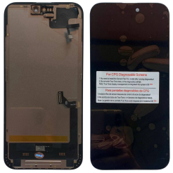 Дисплей iPhone 15 Plus black, з рамкою, CPG Soft OLED (без помилки) | З верхнім шлейфом