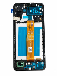 Дисплей Samsung A047 Galaxy A04S black, з рамкою, спікером, вібро, Original