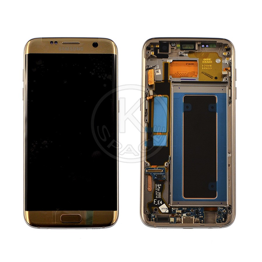 Дисплей Samsung G935 Galaxy S7 Edge gold, с рамкой, Service Pack Original