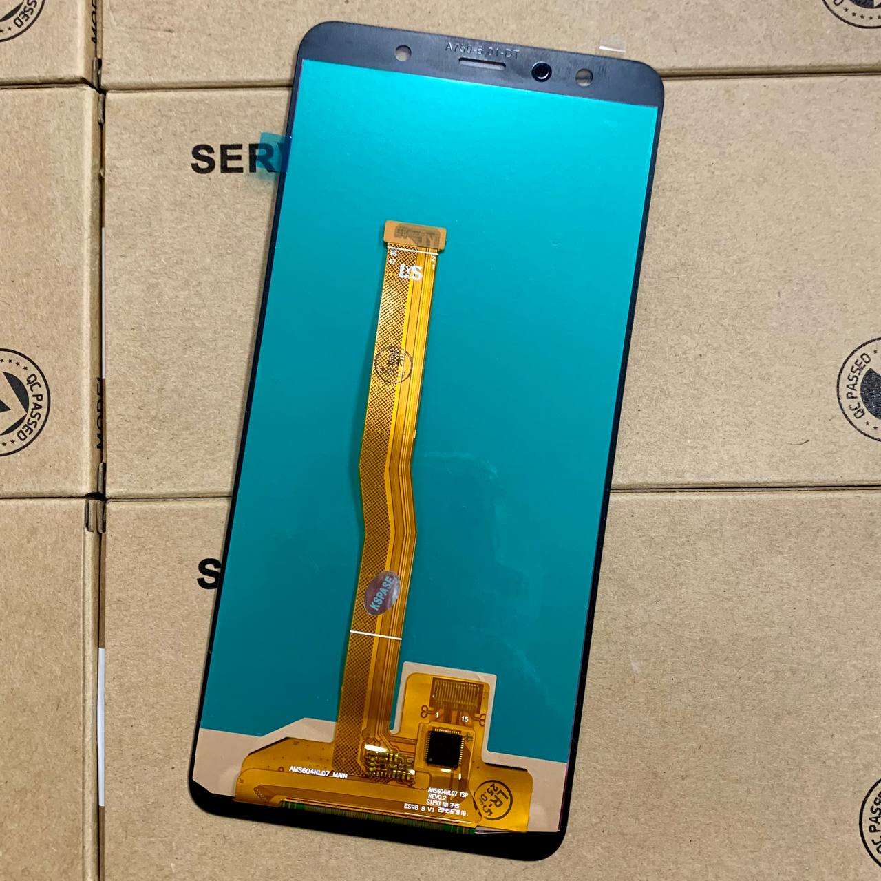 Дисплей Samsung A750 Galaxy A7 2018 black, без рамки, OLED