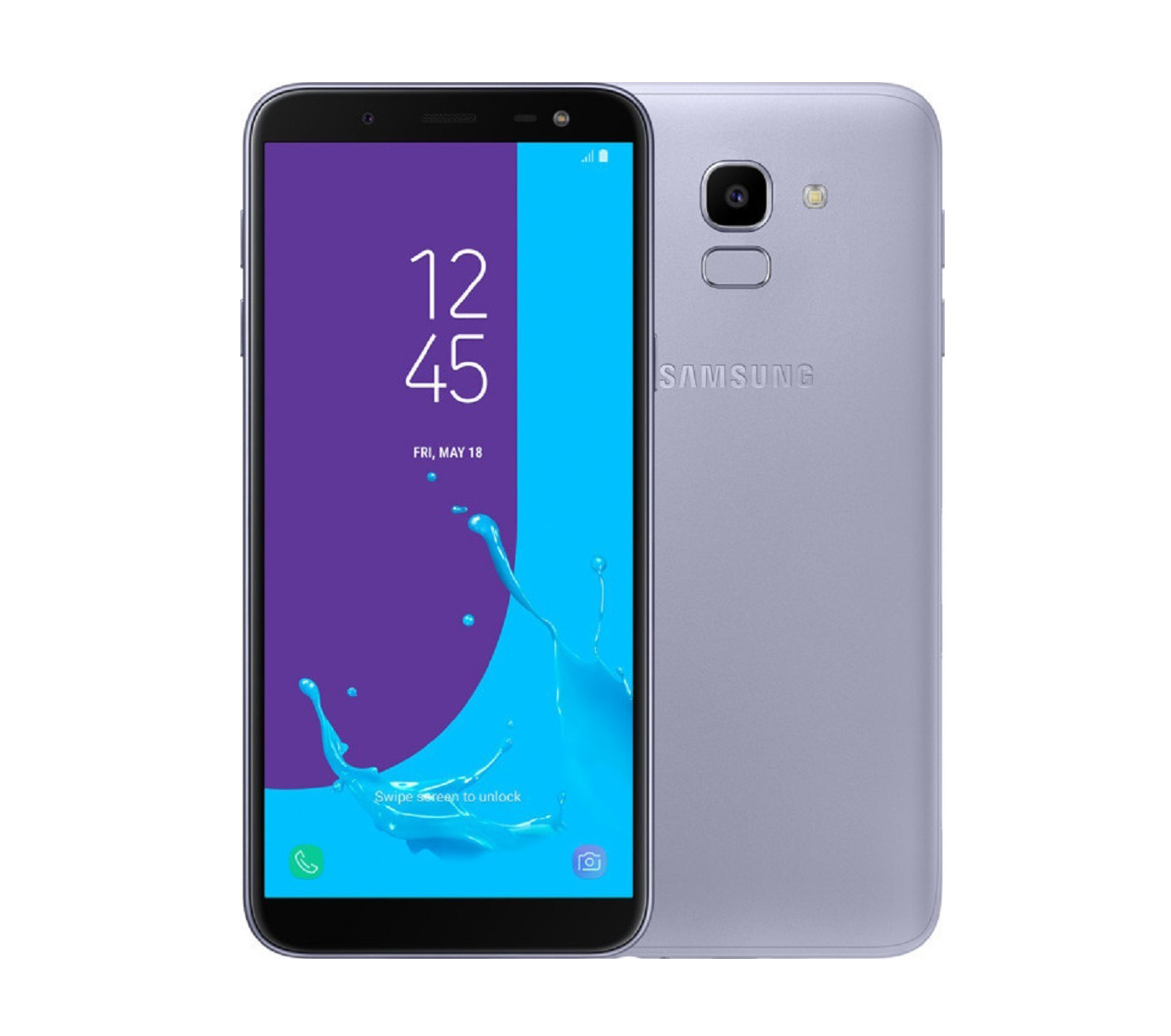 Задня кришка Samsung J600 Galaxy J6 2018 silver (зі склом камери)