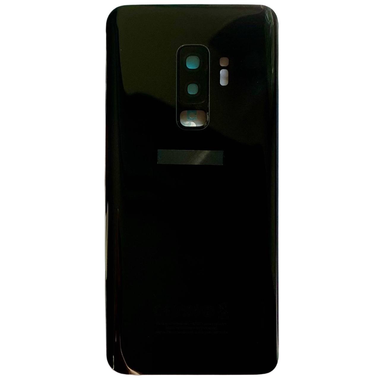 Задня кришка Samsung G965 Galaxy S9 Plus black (зі склом камери)