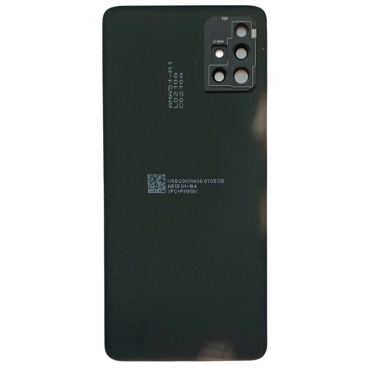 Задняя крышка Samsung A515 Galaxy A51 2019 black (со стеклом камеры)
