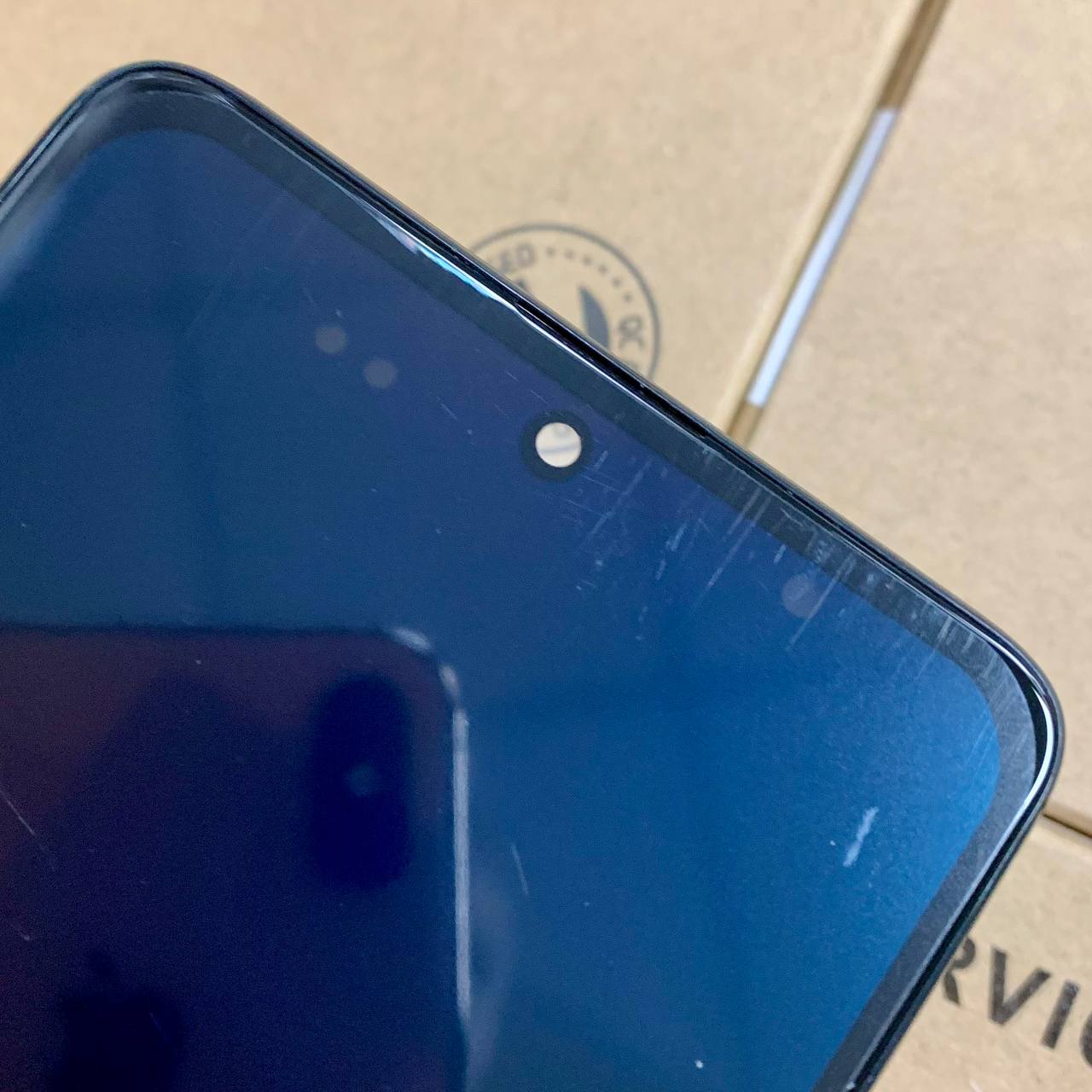 Дисплей Samsung A515 Galaxy A51 2020 black, з рамкою, OLED (Оригінальний розмір матриці)