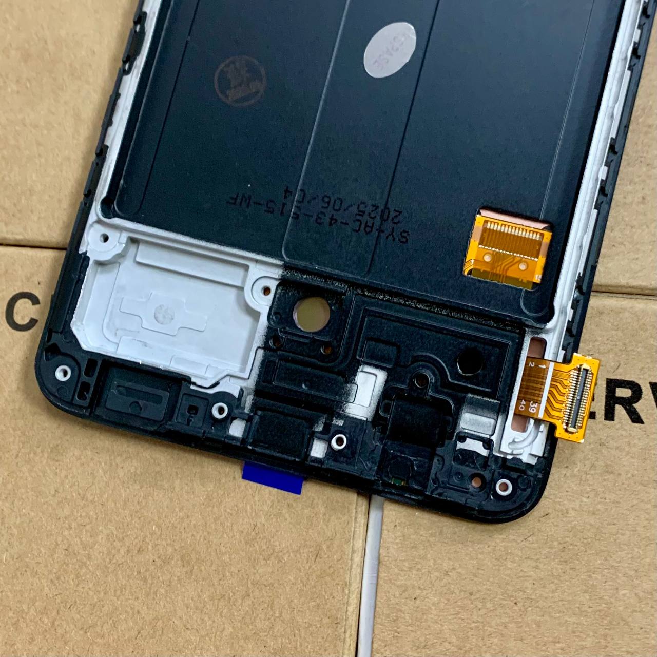 Дисплей Samsung A515 Galaxy A51 2020 black, з рамкою, OLED (Оригінальний розмір матриці)