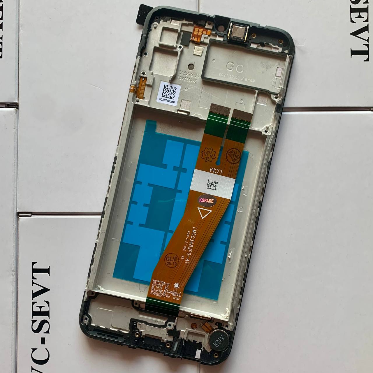 Дисплей Samsung A037F Galaxy A03s 2021 (160,5x72mm) black, з рамкою, INCELL
