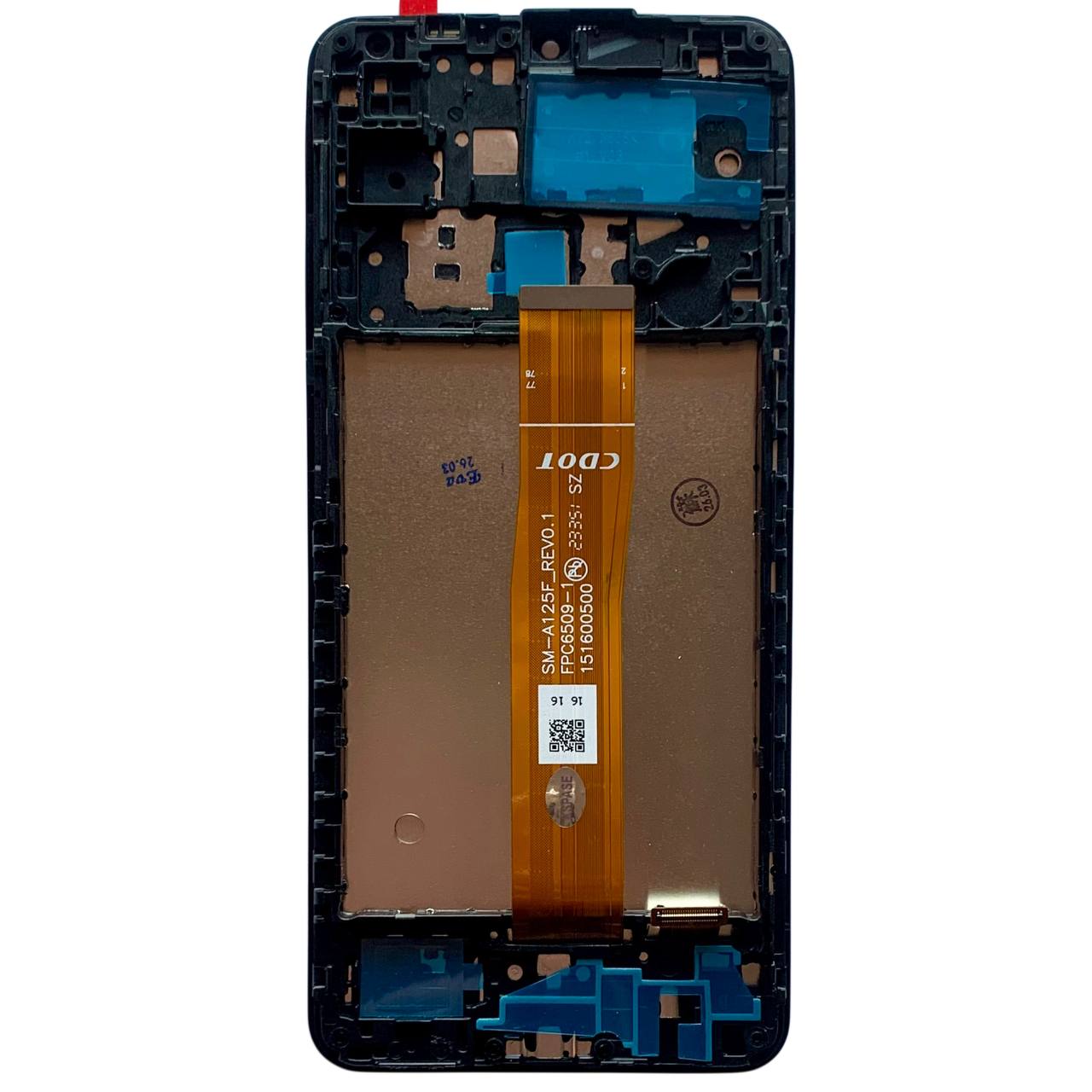 Дисплей Samsung A127 Galaxy A12 2021 black, з рамкою, INCELL