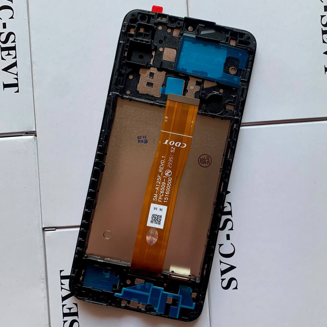 Дисплей Samsung A127 Galaxy A12 2021 black, з рамкою, INCELL