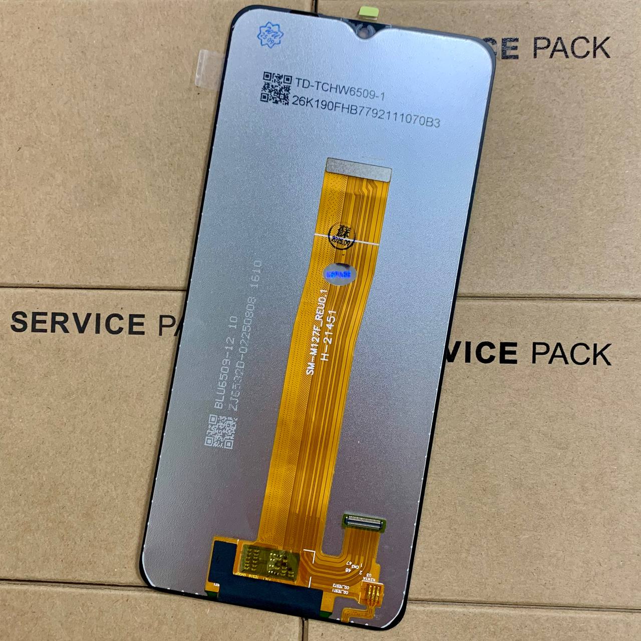 Дисплей Samsung M127F Galaxy M12 black (M127F_REV0.1), без рамки, Service Pack Original