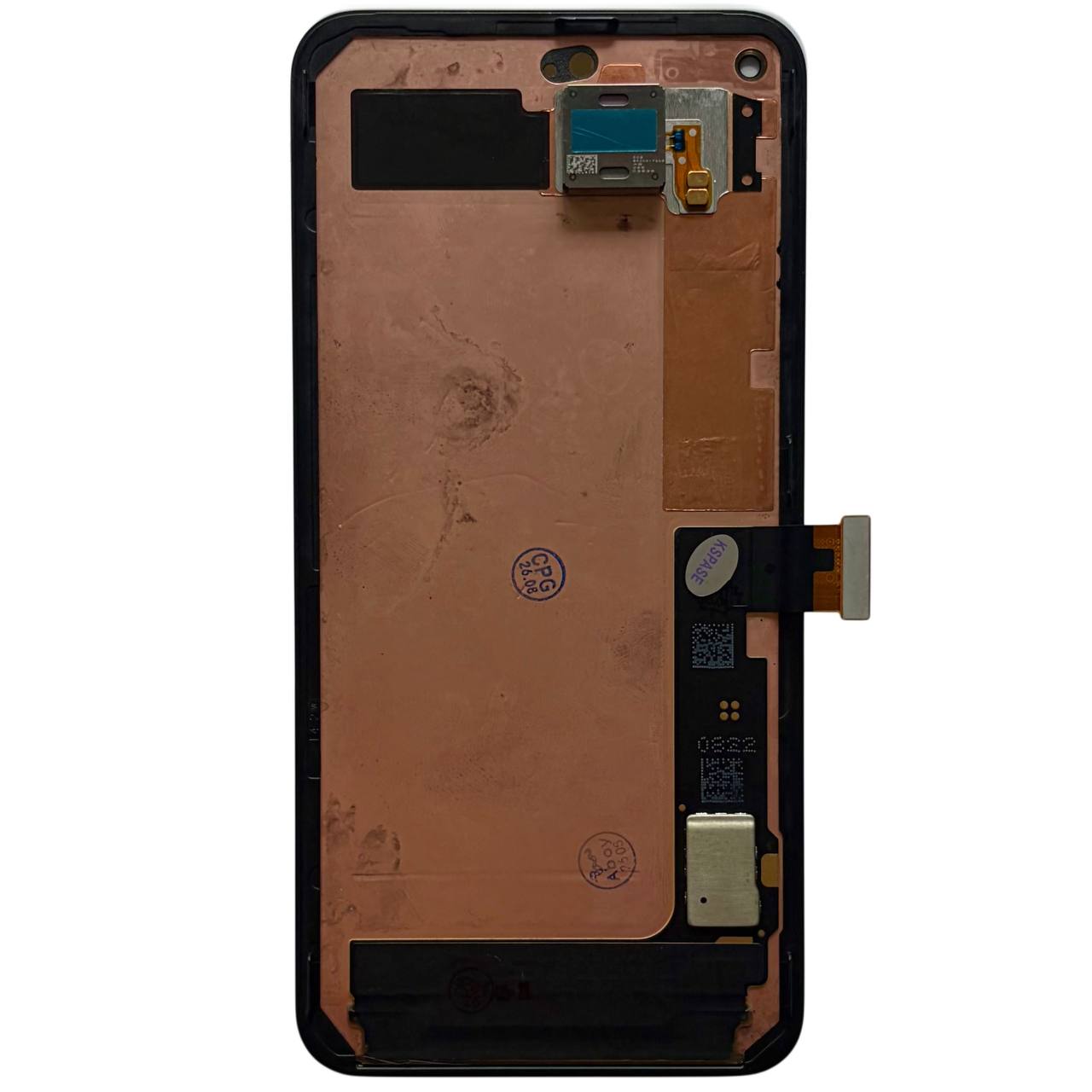 Дисплей Google Pixel 5 black, з рамкою, Original (переклеєне скло)