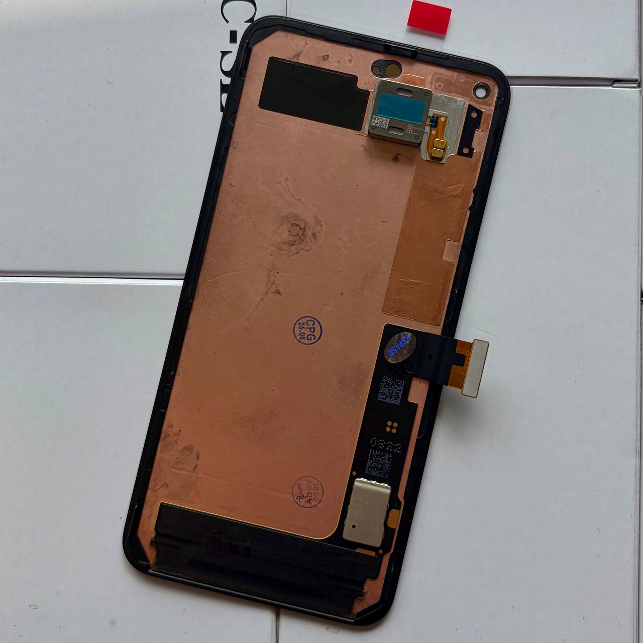 Дисплей Google Pixel 5 black, з рамкою, Original (переклеєне скло)