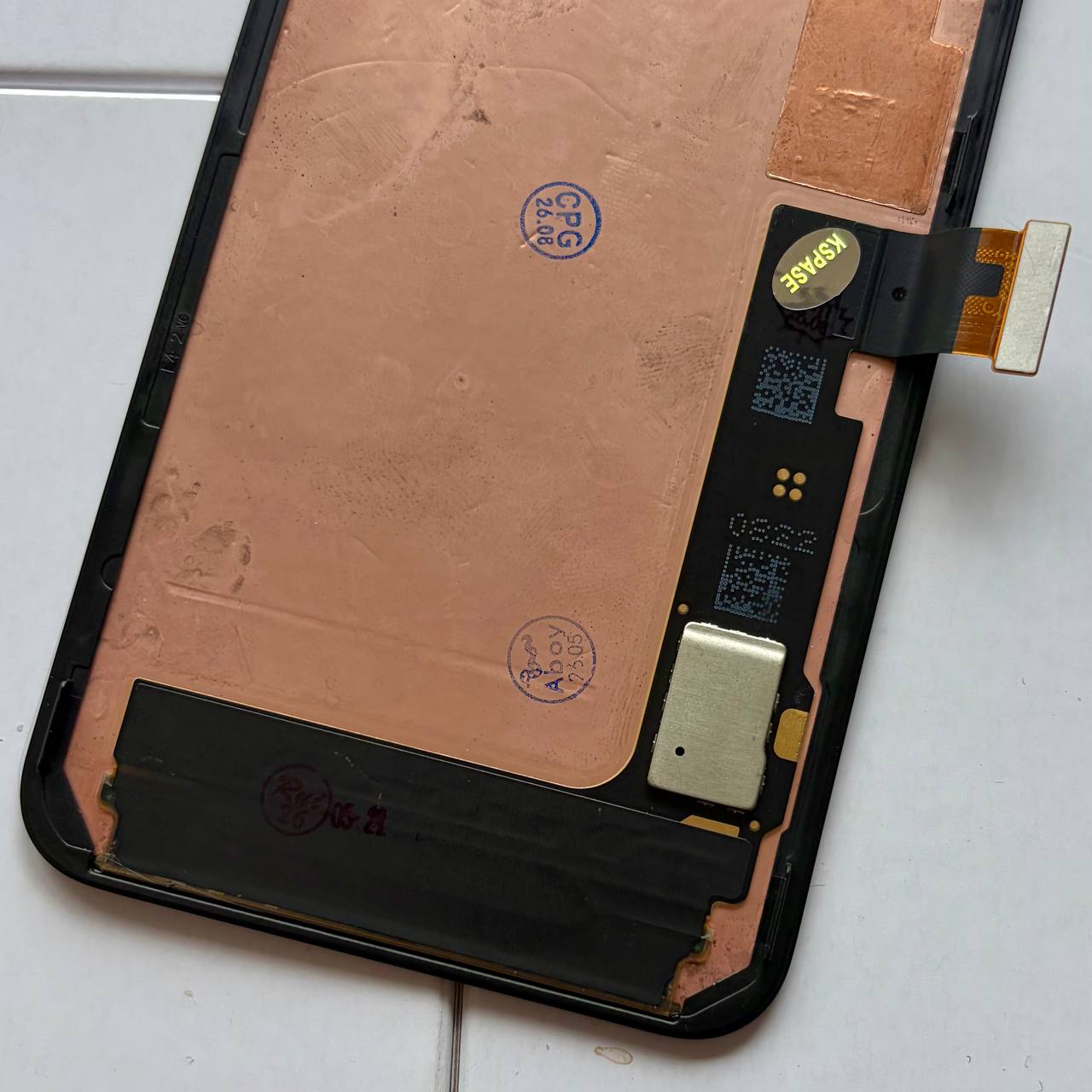 Дисплей Google Pixel 5 black, з рамкою, Original (переклеєне скло)