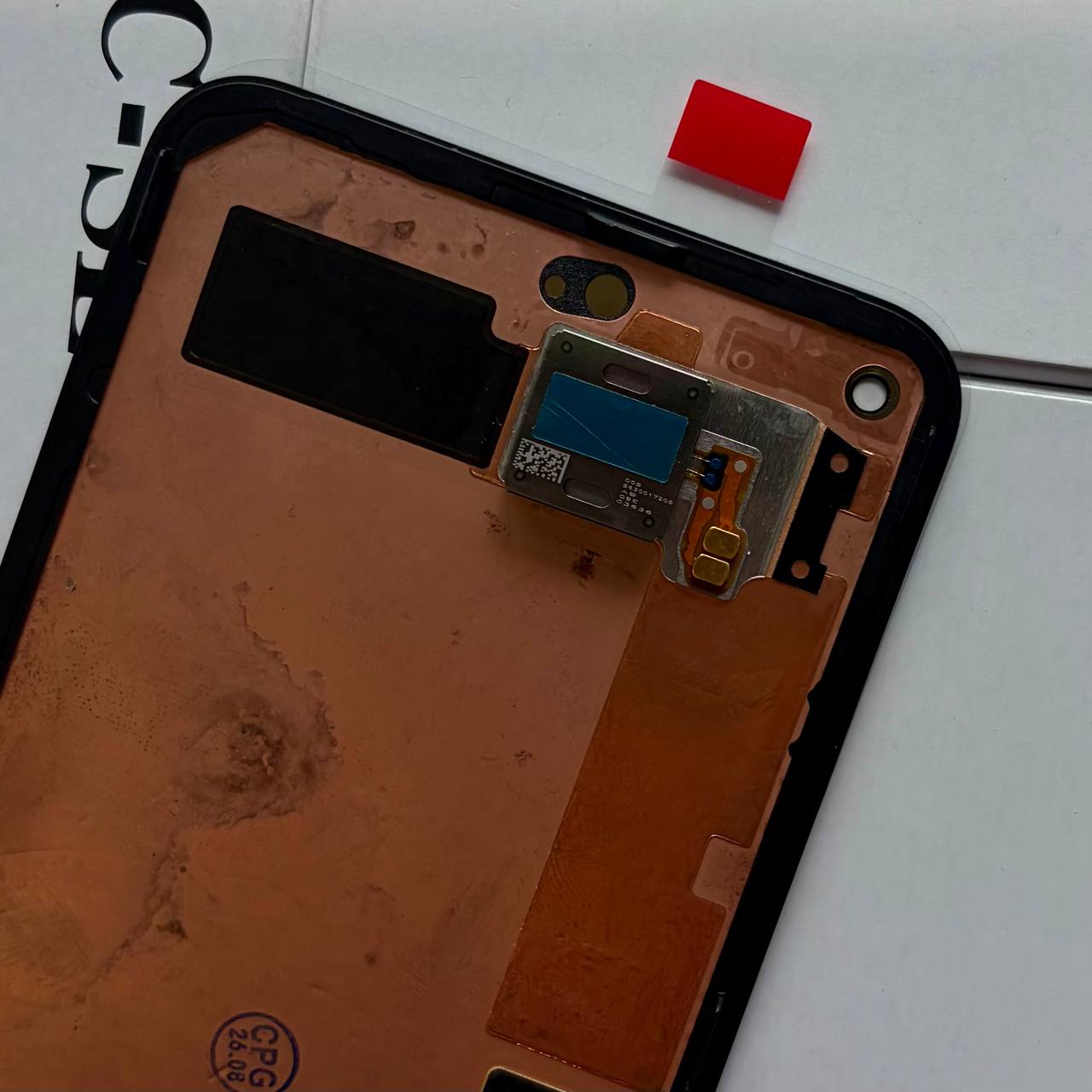 Дисплей Google Pixel 5 black, з рамкою, Original (переклеєне скло)