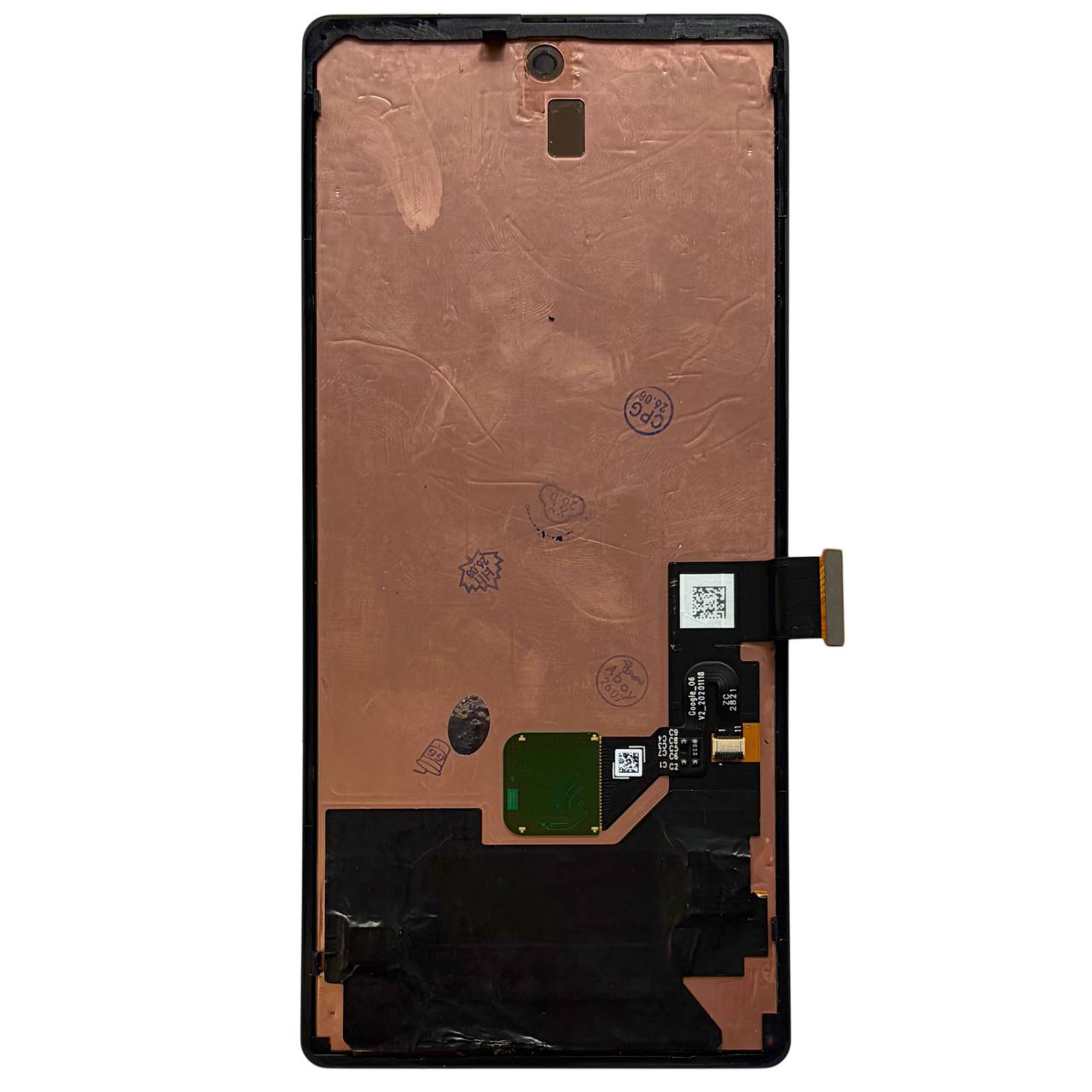 Дисплей Google Pixel 6 black, з рамкою, Original (переклеєне скло)