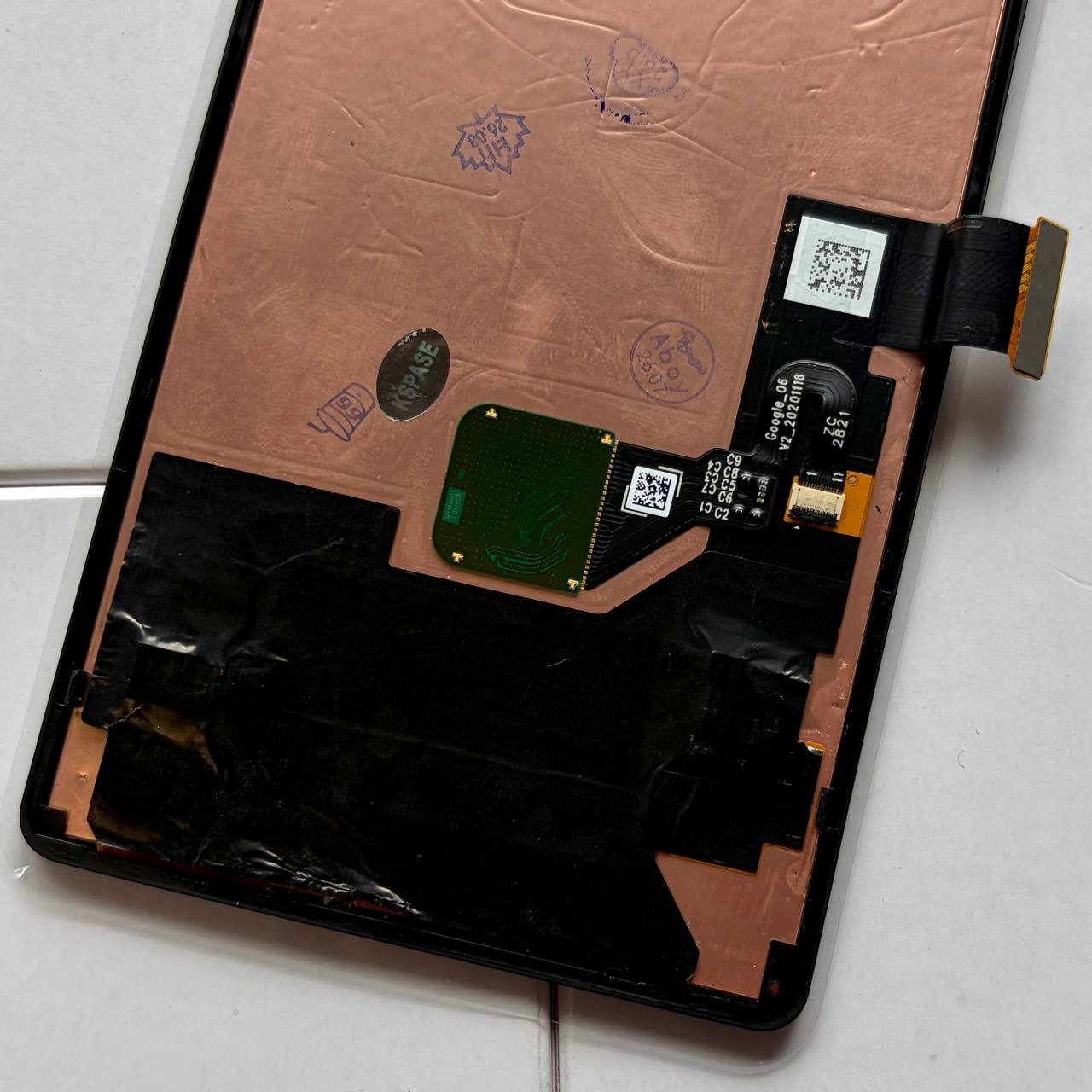 Дисплей Google Pixel 6 black, з рамкою, Original (переклеєне скло)