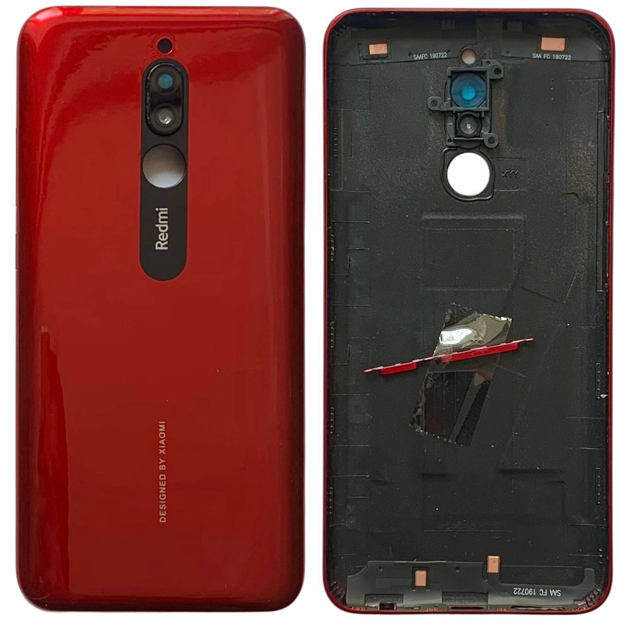 Задня кришка Xiaomi Redmi 8 red (зі склом камери)