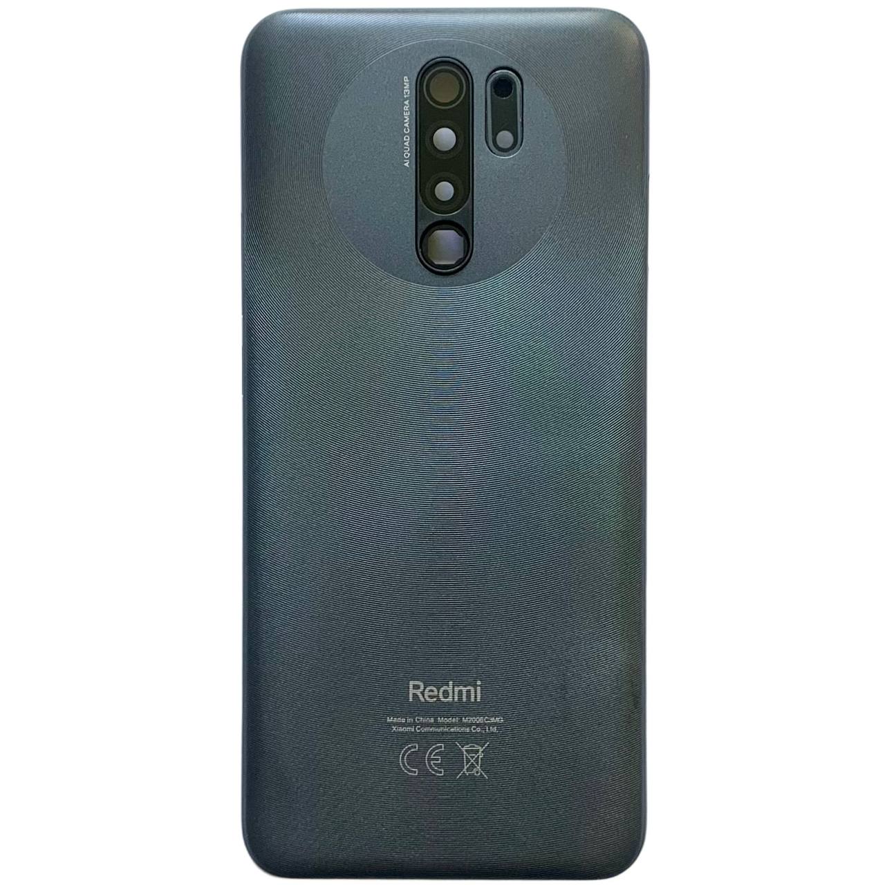 Задня кришка Xiaomi Redmi 9 gray (зі склом камери)