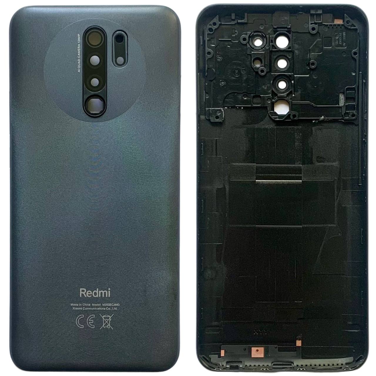 Задня кришка Xiaomi Redmi 9 gray (зі склом камери)