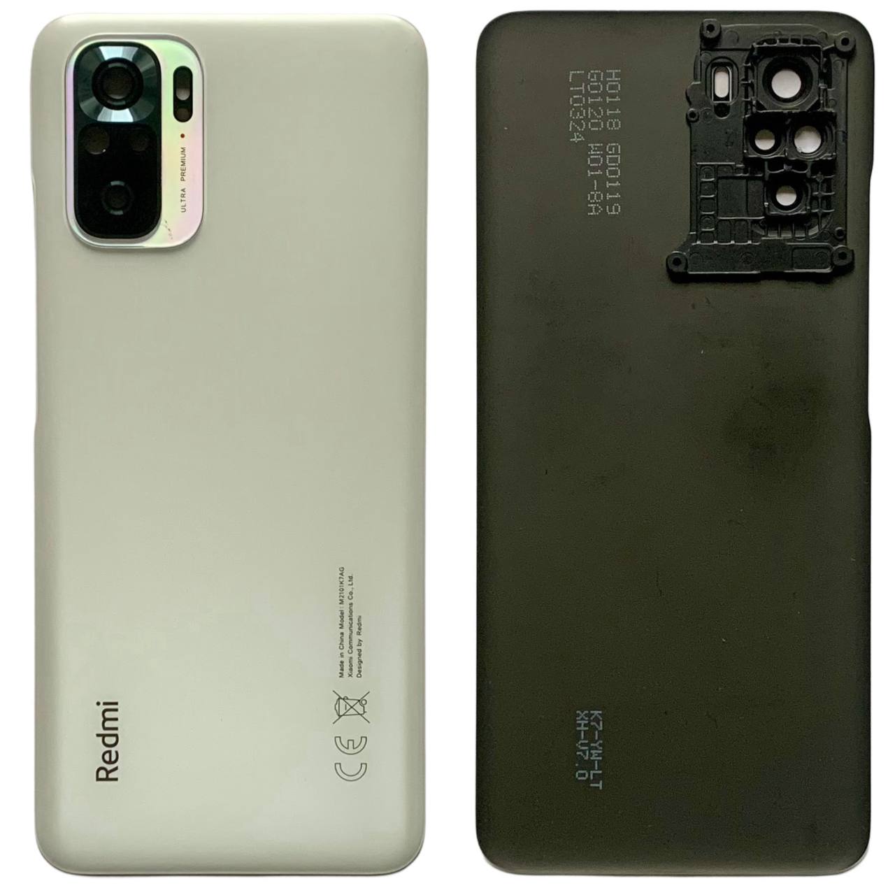 Задняя крышка Xiaomi Redmi Note 10S 4G white (со стеклом камеры)