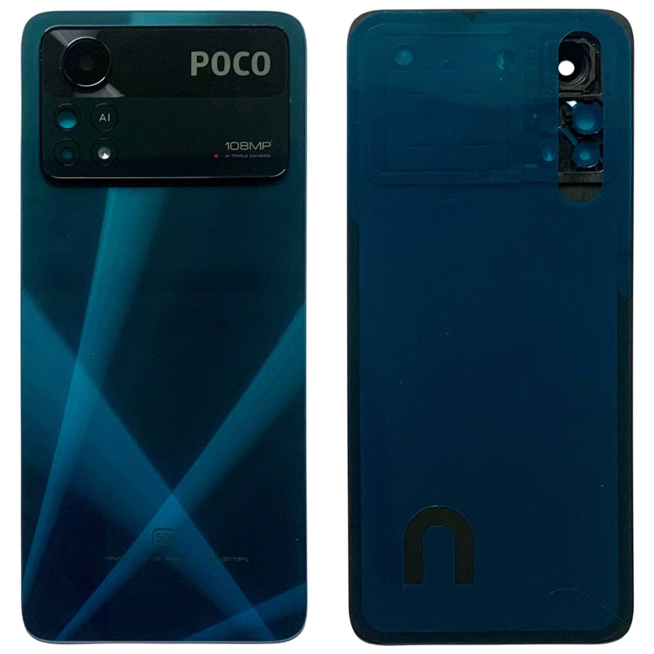Задня кришка Xiaomi Poco X4 Pro 5G blue (зі склом камери)