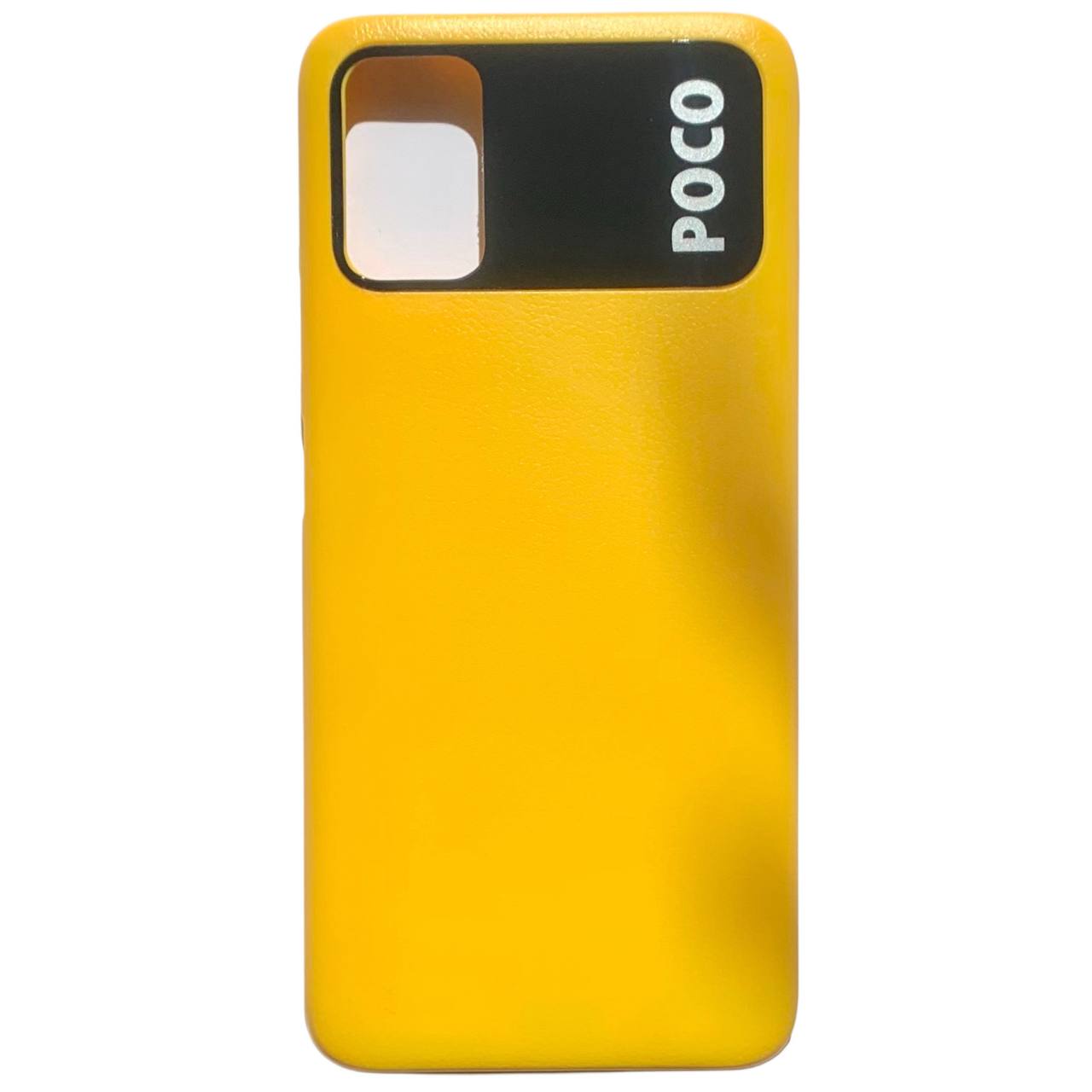 Задняя кришка Xiaomi Poco M3 yellow (без стекла камеры)