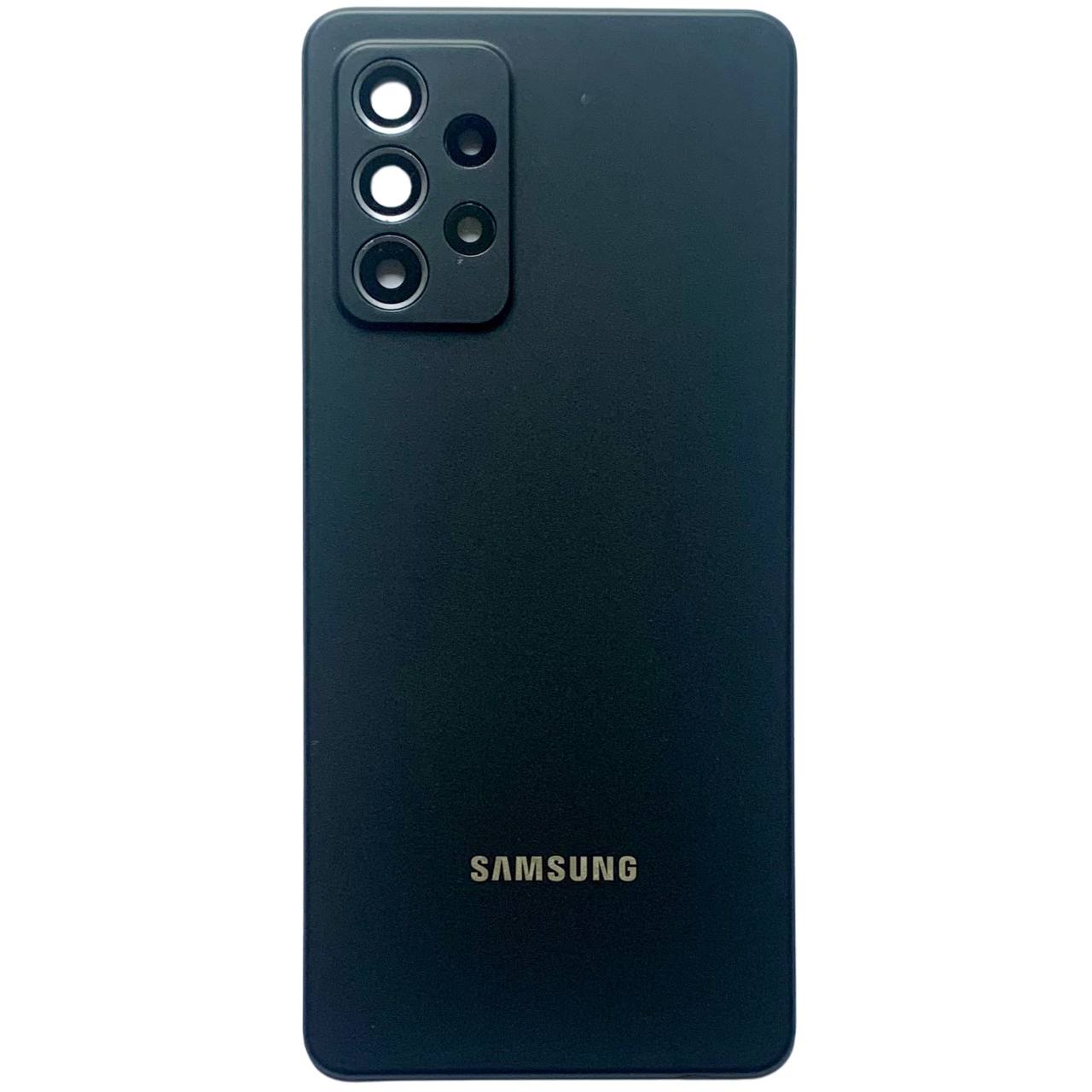 Задняя крышка Samsung A525 | A528 Galaxy A52 2021 black (со стеклом камеры)