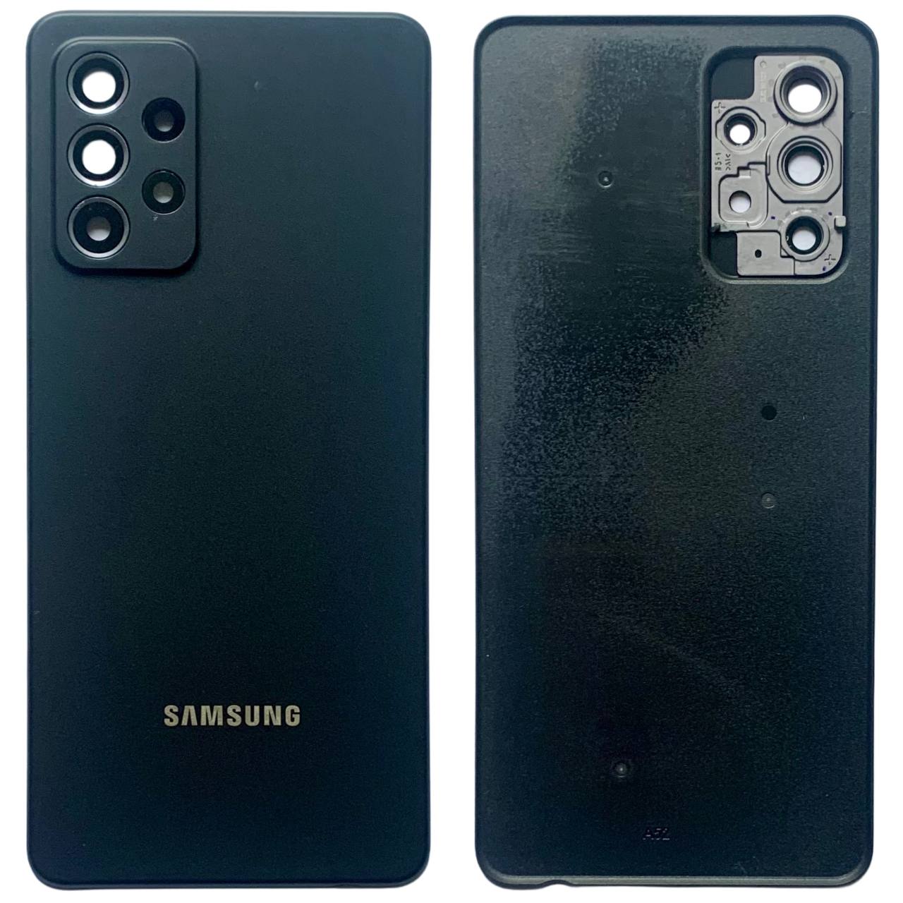 Задняя крышка Samsung A525 | A528 Galaxy A52 2021 black (со стеклом камеры)